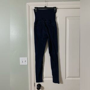 Dark wash skinny maternity jeans